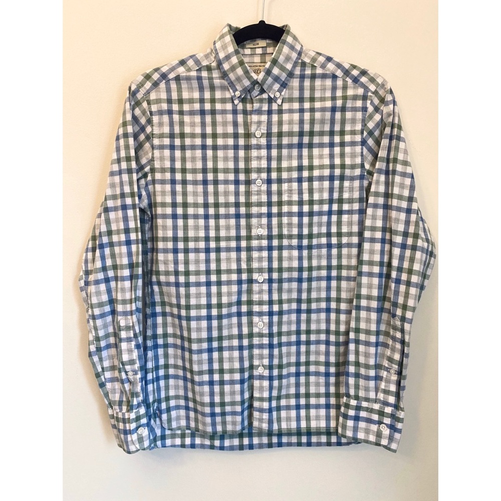 J.CREW Men’s Gingham Plaid Button Down Shirt
